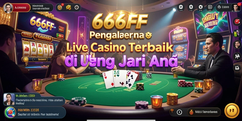 Tampilan permainan Live Casino yang mendebarkan di 666FF.