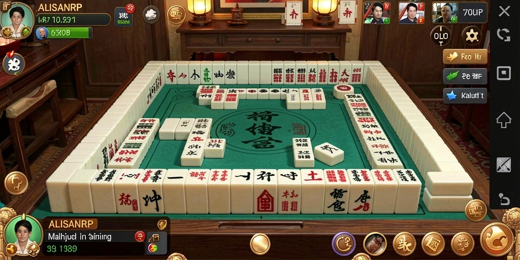 Tampilan gameplay Mahjong yang menarik dan menantang.