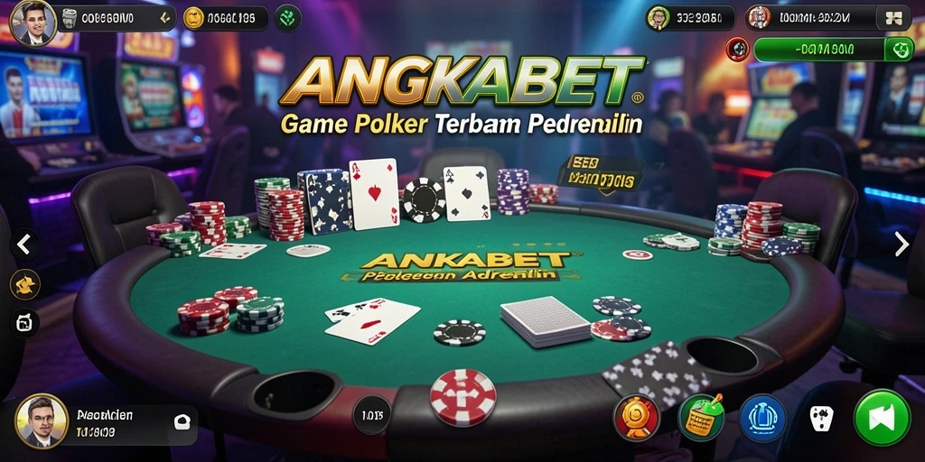 Tampilan gameplay menarik dari ANGKABET saat bermain Poker.