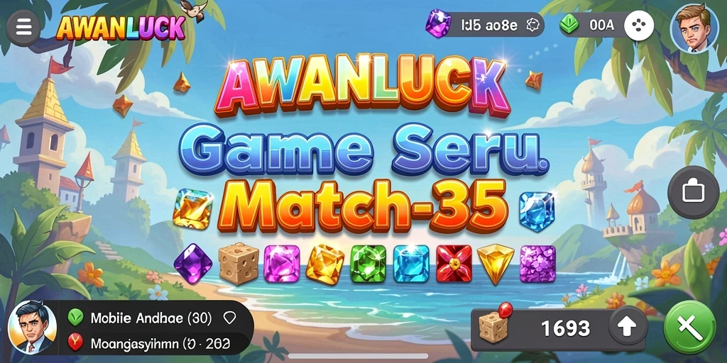 Gameplay AWANLUCK yang seru dan penuh warna.