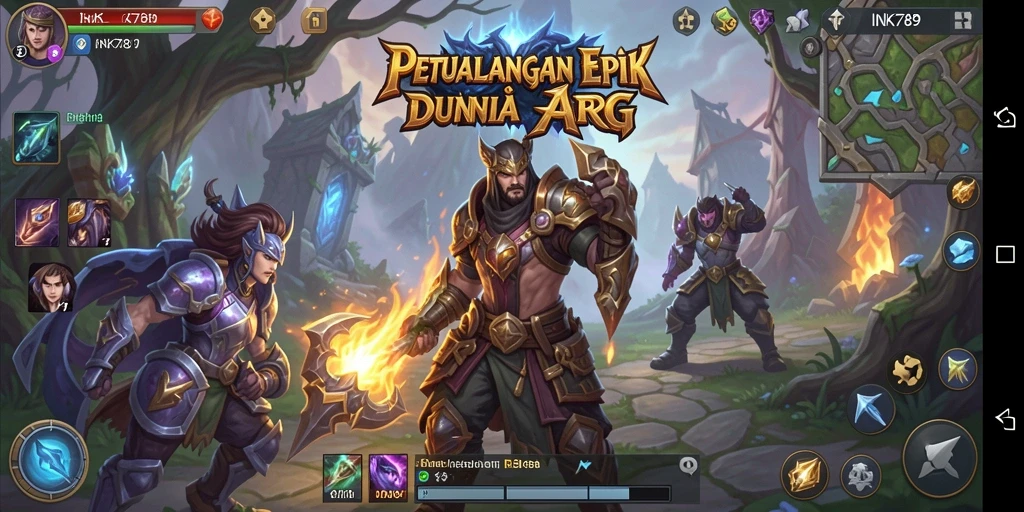 Tangkapan layar gameplay ARPG yang mendebarkan di INK789.