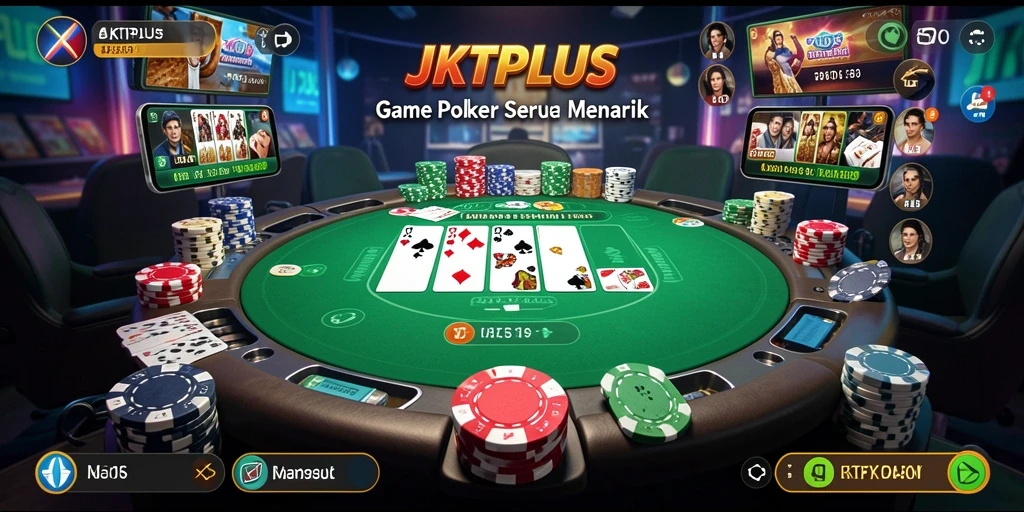 Tampilan menarik gameplay Poker di JKTPLUS.