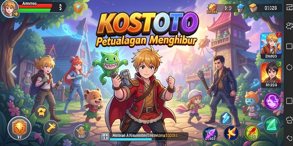 Screenshot KOSTOTO menampilkan aksi seru dalam dunia Anime.