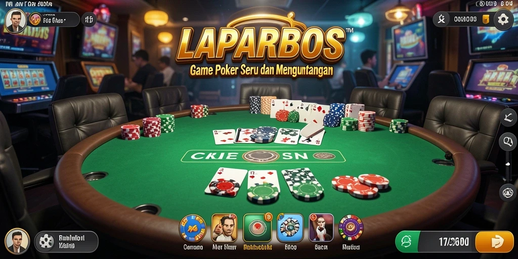 Gameplay poker seru di LAPARBOS dengan interaksi sosial yang menarik.