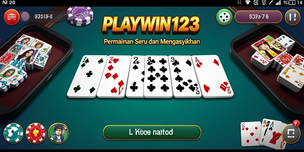 Tampilan gameplay seru dari PLAYWIN123 yang menggambarkan pengalaman permainan domino.