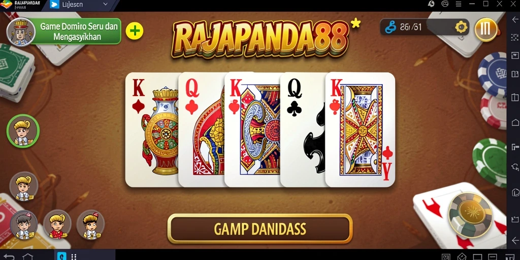 Tampilan gameplay seru dari RAJAPANDA88 di saat pemain berkompetisi.