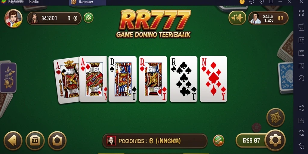 Screenshot RR777 menampilkan gameplay seru permainan Domino.