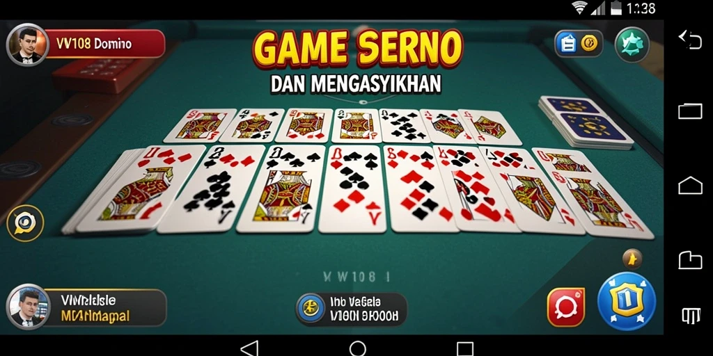Tampilan gameplay seru dalam VW108 dengan berbagai mode permainan Domino.